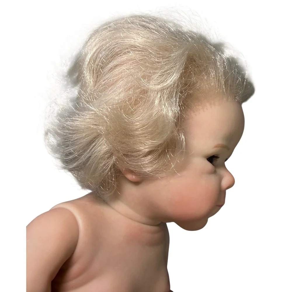 Realistic Baby Girl Doll Blonde‎ Blue Eyes Infant Vinyl Anatomically Correct 18